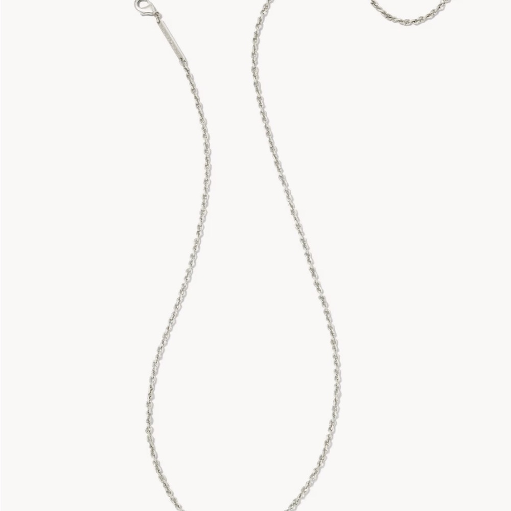 Kendra Scott Cailin Silver Pendant Necklace in White CZ - Picture 3 of 8